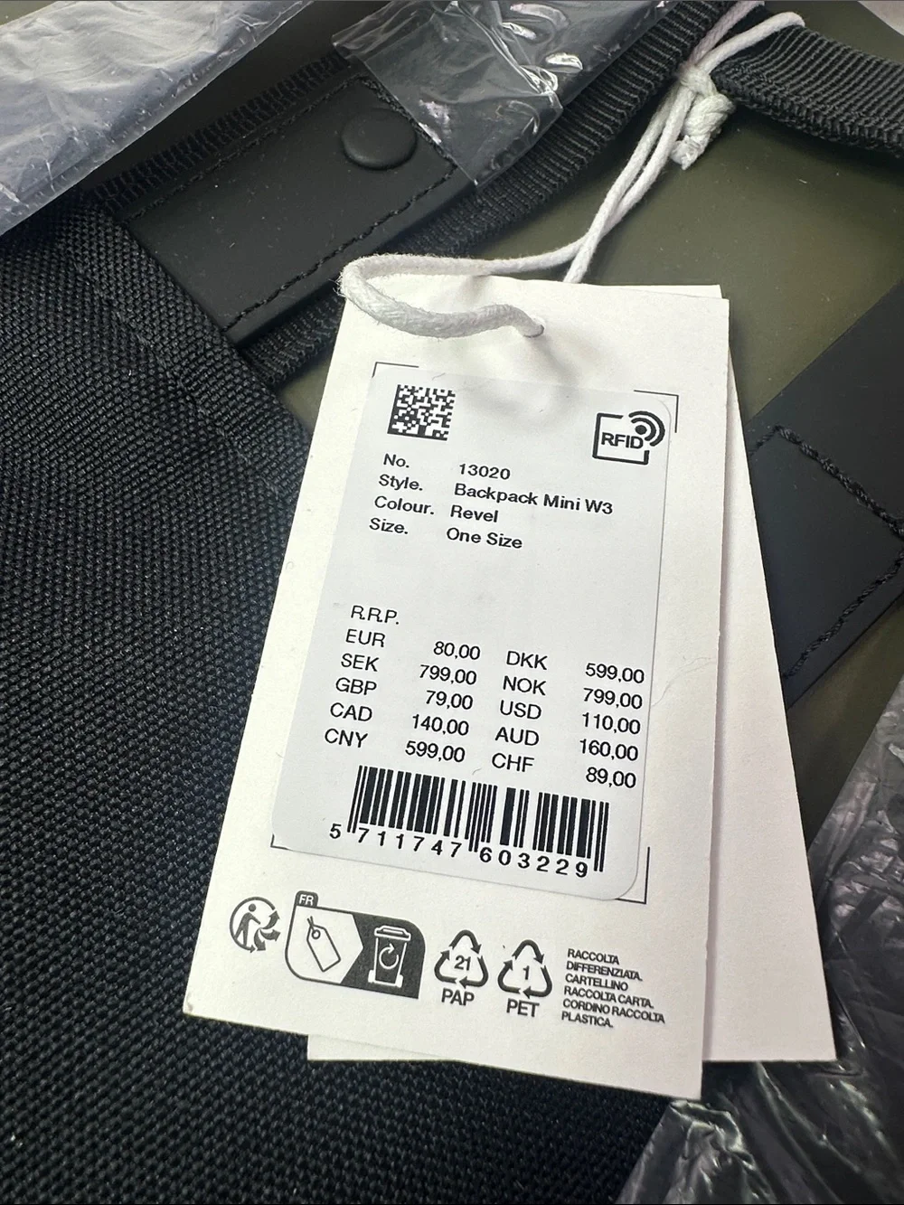 NEW RAINS Backpack Mini W3 in Revel